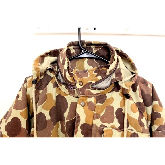 Vintage Gamehide Insulate Waterproof Duck Hunter Camo Hood Hunting Mens Jacket L - Picture 3 of 12